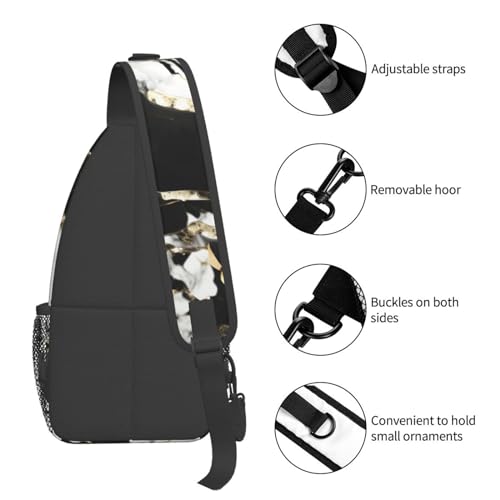 Bolso cruzado deportivo unisex MyPiky negro y blanco miniatura 5