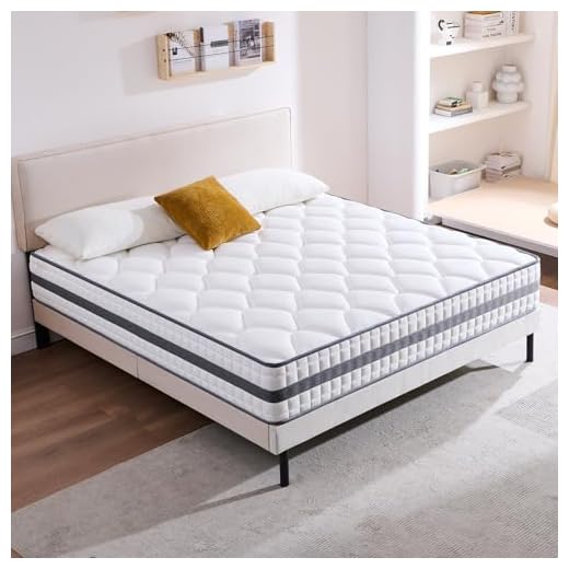 Twirest Materasso 160 x 200 x 25 cm, materasso ibrido in memory foam a molle insacchettate, durevole e morbido per la pelle, durevole e traspirante (160 x 200 x 25)