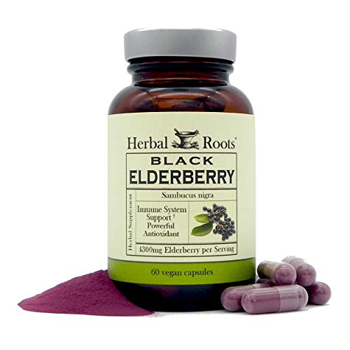 Mortar and Pestle Herbs- Black Elderberry Capsules - Extra Strength 4,300 mg