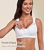 HACI Women's Front Closure Posture Support Bra Full Coverage Bras Wireless Non-Padded Comfy Everyday(White,40C)