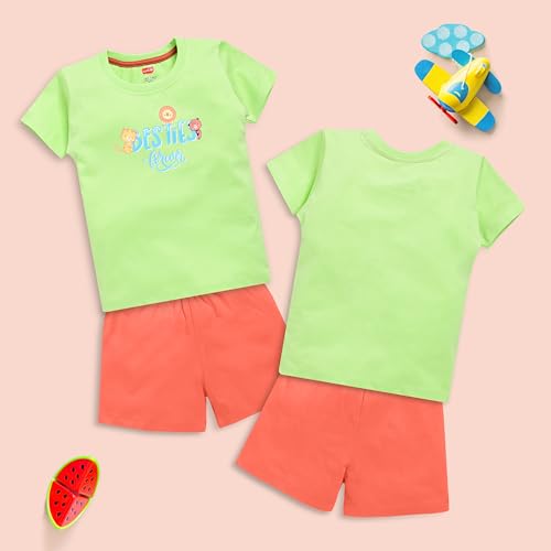 Image of LuvLap Baby Boys Regular Fit 100% Cotton Half Sleeves Boys T-Shirts and & Shorts Set Pack of 3
