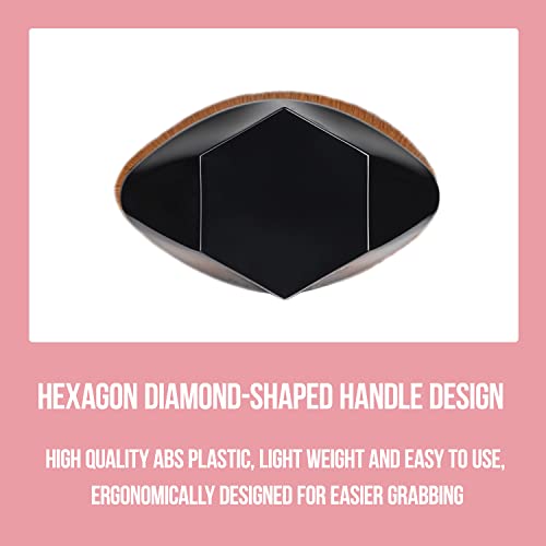 Foundation Brush Flat Top Makeup Brush, Premium Kabuki Hexagon Makeup Brush For Blending Liquid, Cream Or Flawless Powder Blush Cosmetics With Storage Case (Black) #TOP5
