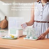 Momcozy BS04 Dampfsterilisator und Trockner für Babyflaschen 8 Min Schnellsterilisation – Ansicht 8