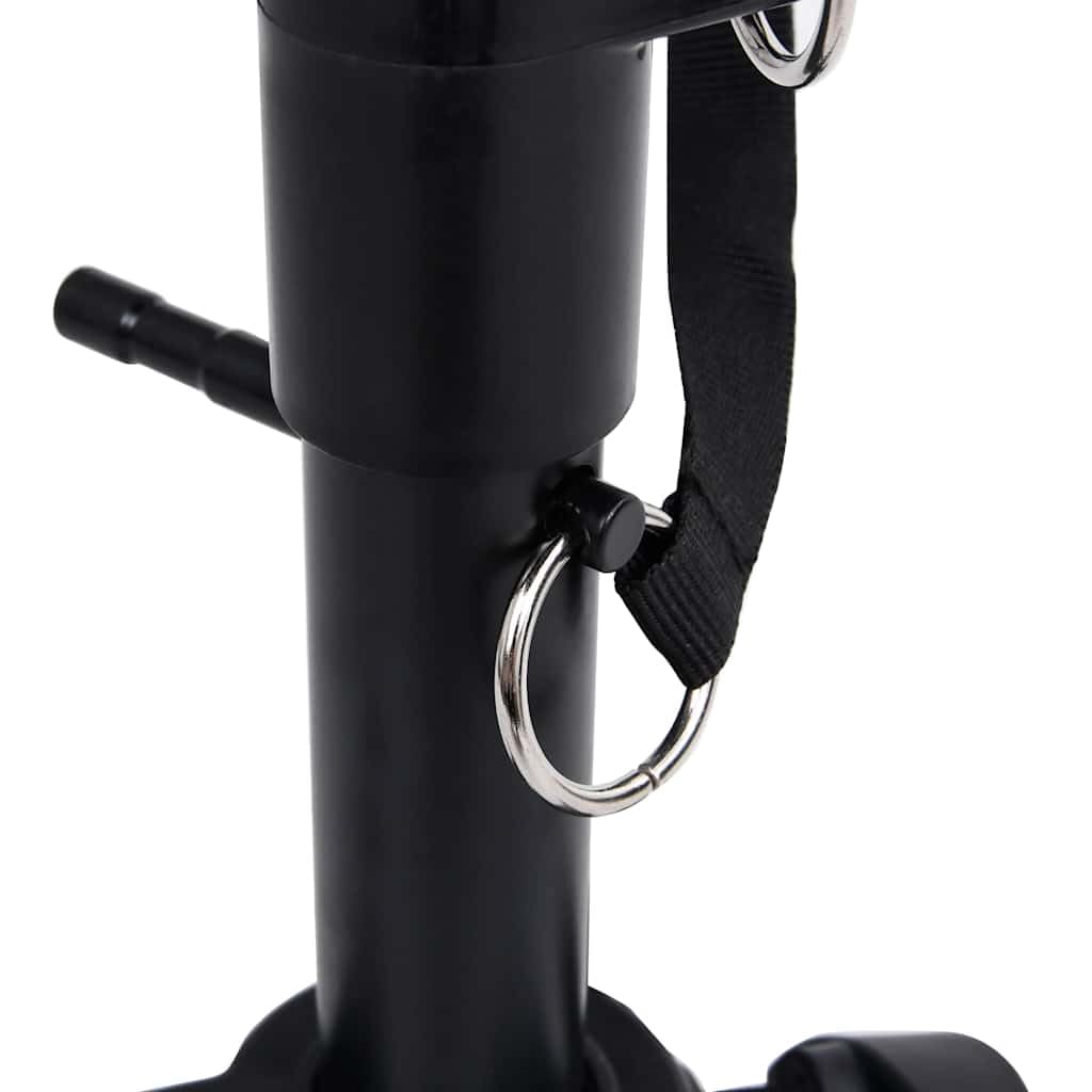 Set di supporto per tastiera e sgabello, supporto per pianoforte regolabile in altezza con sedile imbottito, treppiede per tastiera in acciaio per musicisti, nero