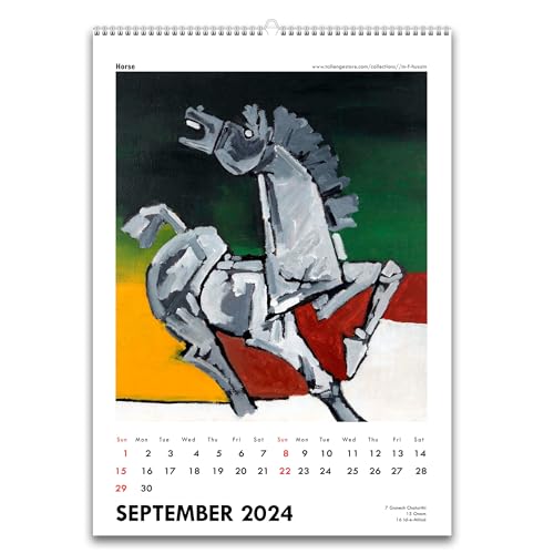 Image of Tallenge - M F Husain - Art By Indian Master - 2023 Wall Calendar - 12 x 17 Inches (Paper, Wall Calendar)