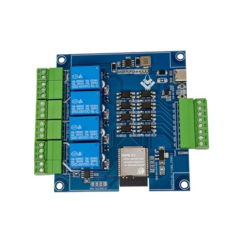 YIZITU Módulo De Relés RS485 De 4 Canales Comunicación De Automatización Industrial Placa De Relés De Automatización del Hogar Inteligente