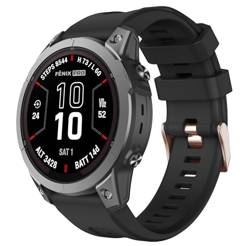 Correa silicona 20mm para Garmin Fenix 7/8 rosado miniatura 2