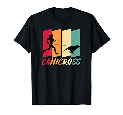 Canicross Dog Sports Running Fitness Retro Style Addicted Camiseta