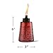 TIKI Molded Glass Decorative Tabletop Torches (Set of 3) – Red, White & Blue Outdoor Lighting for Lawn, Patio & Garden | Weather-Resistant | Includes Long-Lasting Wick & Snuffer