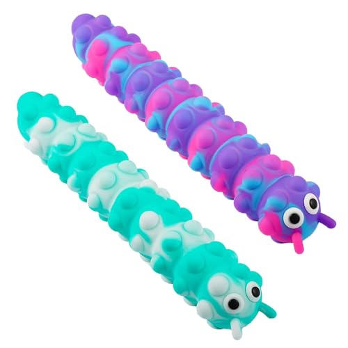Image of Langmeil Suction Pop Fidget Toy, Relax and Pressure Relief Toys, 3D Squeeze Anti-Pressure Popper Sensory Toys for Kids and Adults(Purple & Mint)