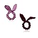 Bunny Ear Hair Scrunchies, Chanaco 12 Pack Hair Scrunchies Velvet Scrunchy Hair Bobbles Elastic Hair Bands Ponytail Holder Rabbit Bunny Ear Style Hair Ties Hair Accessories, 12 Colors