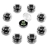 Tressify 40 cajas de anillos, cajas de almacenamiento de joyas, caja organizadora de anillos de plástico transparente, base de espuma resistente negra para propuesta de boda, día de San Valentín