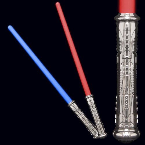 FlashingBlinkyLights Espada de sable futurista con luz LED, arma de juguete con sonido activado por movimiento (paquete de 2)