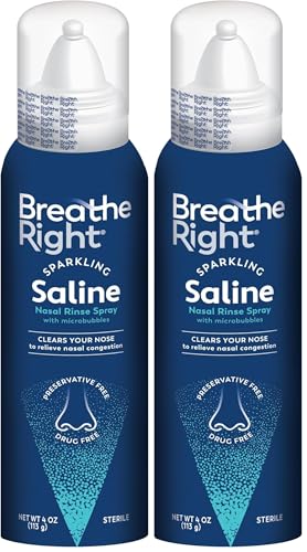 Breathe Right Sparkling Saline Nasal Rinse Spray