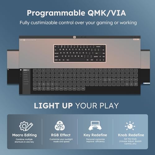 Image of RK ROYAL KLUDGE Keyboard (Blue, Cream Switch, Wireless, Wireless)