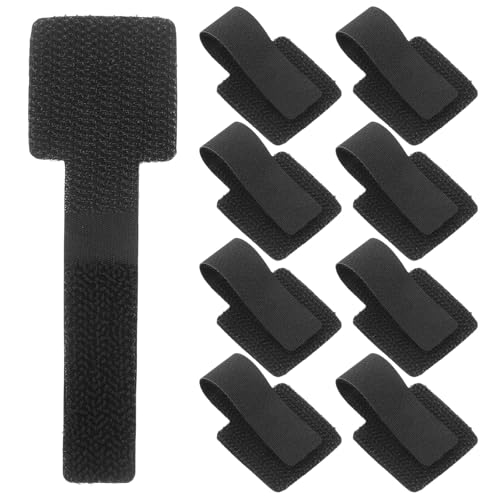 10 piezas de correas reutilizables para cables con gancho y bucle, organizadores de cordones autoadhesivos para gestión de cables y sujeción de cables bajo el escritorio miniatura 1