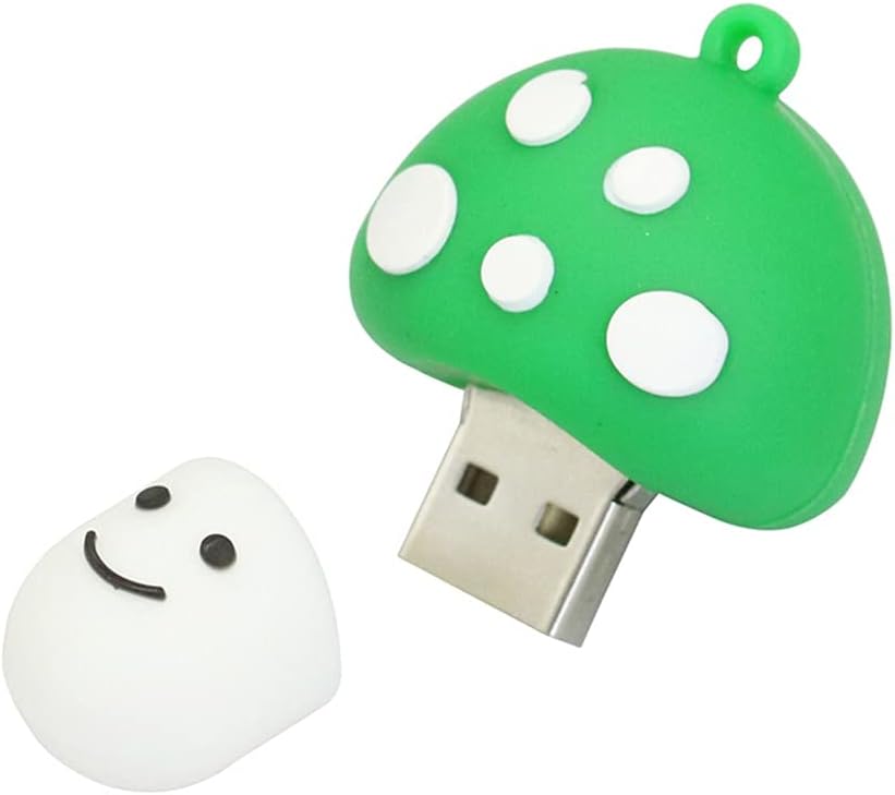 64GB Mushroom Shape USB Flash Drive USB Drive USB Stick USB Flash Disk USB Disk Thumb Drive Pen Drive U Disk PenDrive Memory Stick External Storage Flash Memory USB Storage USB 2.0 Stick (Green)