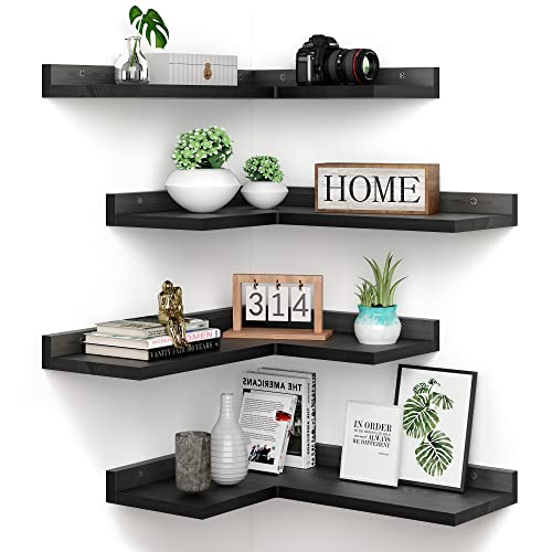 4tierfloatingcornershelvesblacksetof4rusticpinewoodenfloatingcornerwallshelfforwalldecorstoragelshapedcornershelfwallmountforbedroomlivingroombathroomkitchen Urban Country Home Decor 4 tier floating corner shelves black set of 4 rustic pine wooden floating corner wall shelf for wall decor storage l shaped corner shelf wall mount for bedroom living room bathroom kitchen urban country home decor