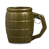 Handgranate Kaffeebecher in olivgrün - Tasse Kaffeetasse