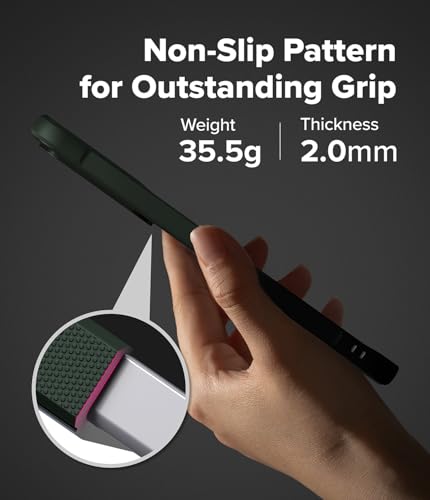 Image of Ringke Onyx for Samsung Galaxy S25 FE Case [Anti-Fingerprint Texture] Ultra Thin Lightweight Shockproof Cover with Non-Slip Side Grip - Dark Green