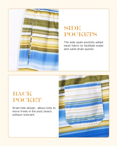 Image of SURF CUZ Surfcuz Little Boys Swim Trunks UPF 50+ Toddler Beach Shorts Swimsuit Kids Quick Dry Swimwear