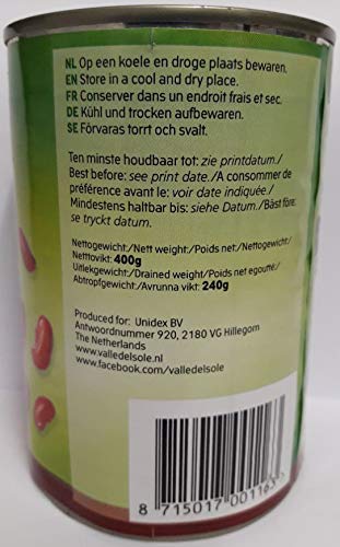 Valle del Sole- Alubia roja (Kidney Beans) 6x400g