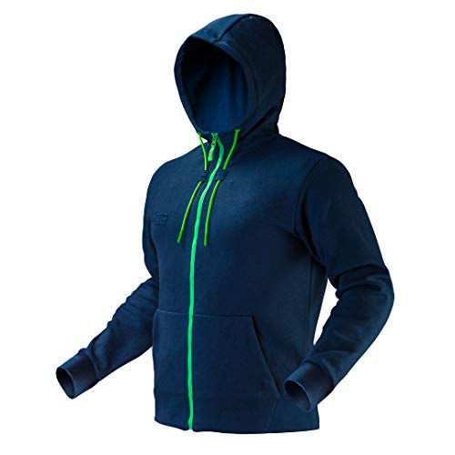 NEO TOOLS Veste de Travail légère pour Homme avec Capuche et Fermeture éclair, Manches Longues, Taille S à XXXL, Tissu Jersey 67% Coton et 33% Polyester 300 g/m², Conforme à la Norme en ISO