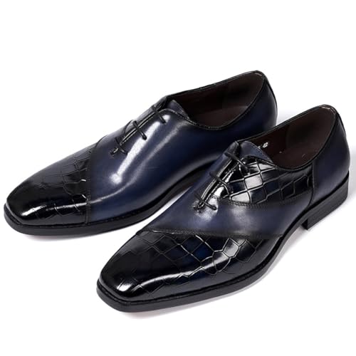 Oxford Handcrafted Men's Genuine Leather Lace up Dress Shoes4