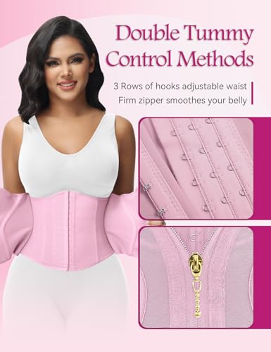Image of SHAPSHE Short Torso Waist Trainer for Women Corset Hourglass Body Shaper