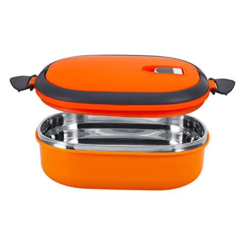 YUYTE Fiambrera Acero Inoxidable [Modelo 2024] Fiambrera Aislada de Acero Inoxidable - Capa, Capacidad de 800 Ml, Material Apto para Uso Alimentario, Lonchera Fácil de Color Naranja con Tapa Segura,
