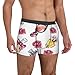 EOQIFJM Vintage Perfume Flowers Beauty And Fashion Men'S Breathable Boxer Shorts With Elastic Waistbandlarge Black
