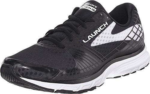 Brooks Mens Launch 3 Black/White Sneaker 10 D (M)