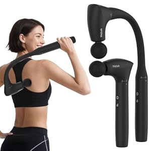 Mebak M3 Massagepistole Massagegerät Muskel Massage Gun 2 in 1 Transformierbare Massagepistole 5-Speed Elektrisches Ultra Quiet Handgerät Massage Pistole für Rücken, Schulter und Körper Entspannung