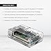 sb components Raspberry Pi 3 Model B+ Transparent Case - Access to All Ports