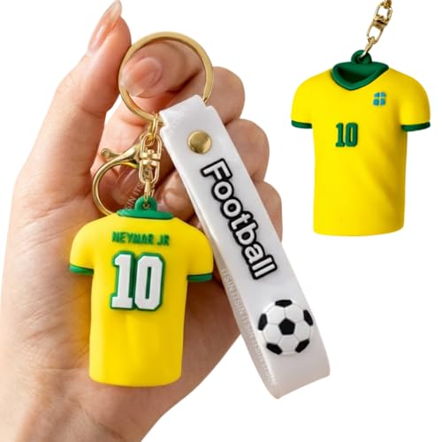 Image of Football jersey Keychain | Ronaldo key chains | messi Keychain | 3D Cute silicone key chain for bike men | soccer Keyring gifts for boys | anime key holder for bag