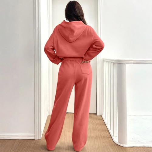 Women Sweatsuits 2 Piece Set Oversized Trendy Sport Lounge Tracksuits - image 5