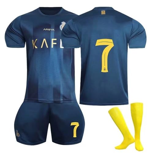 Awonlate Conjunto de Fútbol de Jersey para Niños con Camiseta y Pantalones Cortos, Camiseta de Fútbol para Niño y Niña Verde XL,Tamaño: 28 (Altura:150-160 CM)