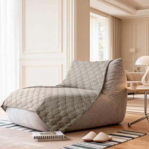 Image of gogobunny 100% Double Sided Waterproof Dog Blanket Soft Pet Bed Cover Reversible Protect Furniture Couch Sofa Car for Puppy Large Dog Cat (Dark Stone /Light Stone, 52x82 Inch (Pack of 1))