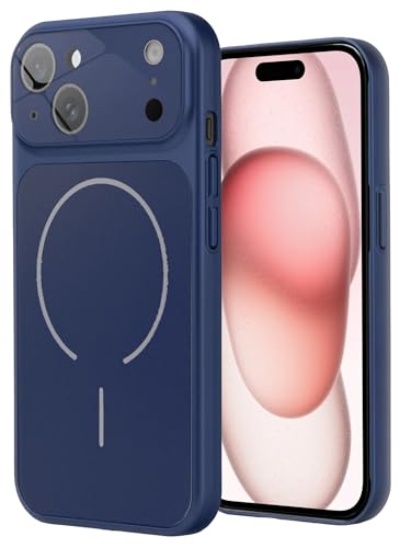 Image of SHINESTAR Premium Luxury Case Compatible with iPhone 15 Plus | Protective Back Cover with Camera Lens Safety | Wireless Charging Support | Slim Fit Durable Design | Enhanced Grip Protection Blue