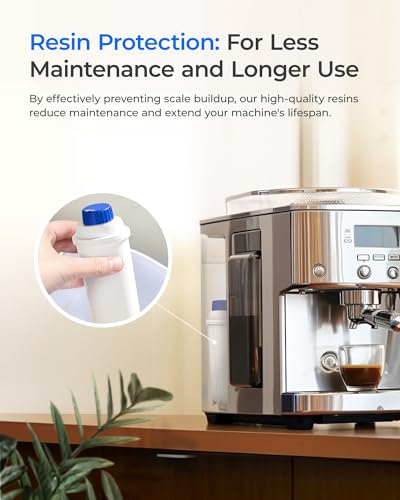 Image of Waterdrop DLSC002 Mg⁺ Rich Coffee Water Filter, Replacement for De'Longhi Filter, De'Longhi Magnifica Evo Water Filter, ECAM /ETAM /EPAM Series, EC680 /5, TÜV SÜD Certified, 4 Pack