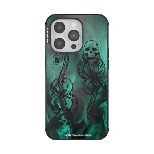 Image of PopSockets iPhone 14 Pro Case with MagSafe, Phone Case for iPhone 14 Pro, Grip Sold Separately, Wireless Charging Compatible - Harry Potter - Dark Mark
