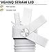 Straw Lid for Hydroflask, Lids with Straw for Hydro Flask, Straw Lid 18 21 24 oz Standard Mouth, Replacement Lid Water Bottle, Top Cap with Flexible Handle, Sport Water Bottle Cap Accessories, White