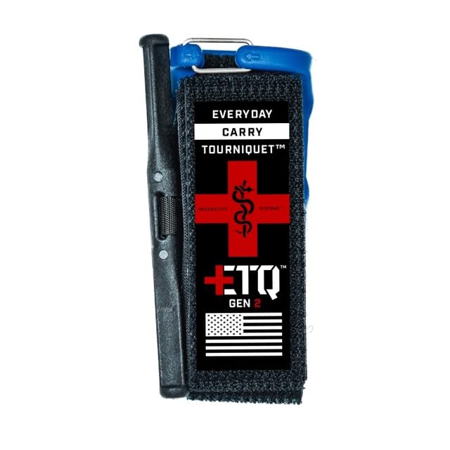 Tourniquet - ETQ Gen 2 Made in The USA | EDC Gear for Trauma Kits, Tourniquet Kits, and Medical Emergency Bags | Blue Trainer (1.5 Inch)