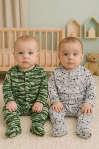 Image of TuddyBuddy 100% Cotton Multi Color Zipper Romper Sleepsuit /Romper /Jumpsuit for Baby Boy & Baby Girl