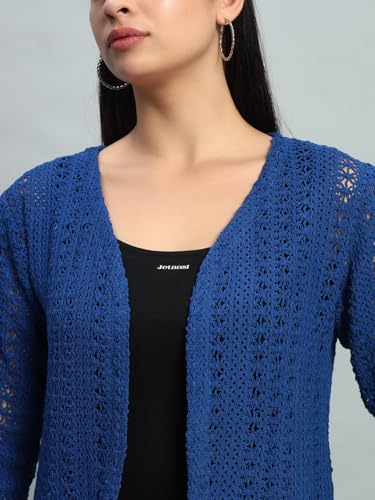 Image of NATURE CRAFT Cotton Shrug, Round neck Shrug, 3 /4 Sleeve Shrug, Shrug for Women, Shrug for Girls, Shrug, Women Shrug