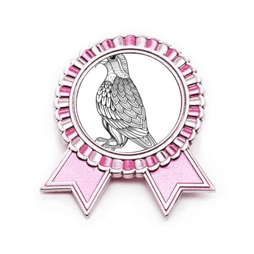 Broche oiseau rose en métal pour accessoiriser un manteau chic
