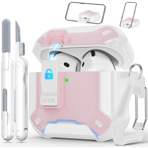 Image of RFUNGUANGO for AirPods 5 /4 Case (2026 /2024) with Lock, Pink