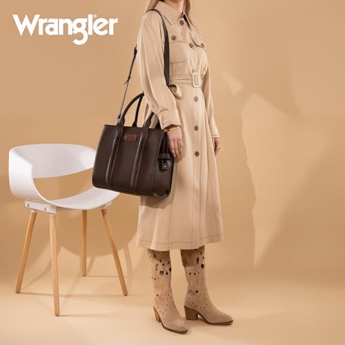 Image of Montana West x Wrangler Tote Bags Purses for Women Work Top-Handle Handbags with Strap