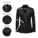 TRONSTORE Women's Pants Suit 2 Piece Set Smil Fit Jacket Shawl Sollar Blazer Dress for Women Black M