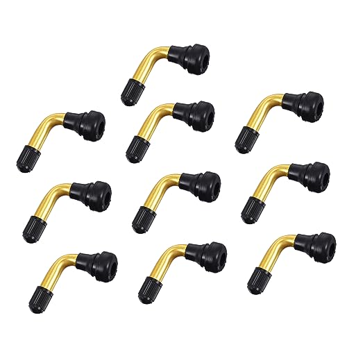 DECHOUS 10Pcs Tire Adapter Bent Valves Extension for Motorbike Electric Vehicle Easy to Install Durable Valve Adapters for Enhanced Maintenance and Practical Use